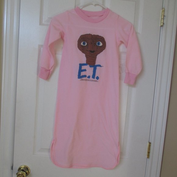 Universal Other - Vintage 1982 E.T. Extra Terrestrial Kids Girls Nightgown Size S/M